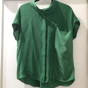 Green Halston Heritage Blouse